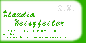 klaudia weiszfeiler business card